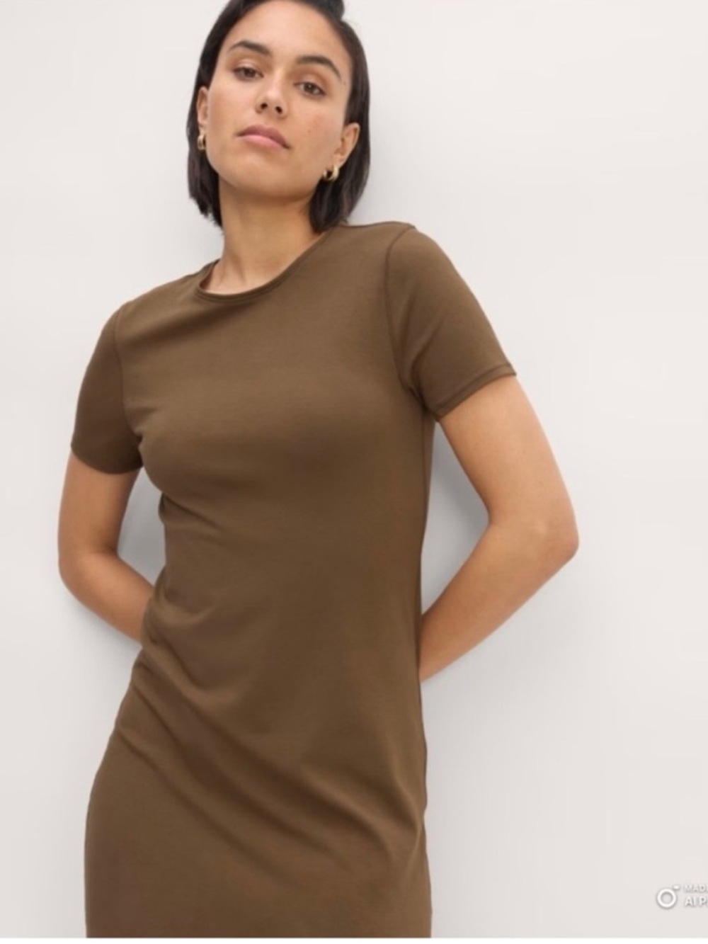 NWT Everlane FORM Brown MIDI  Dress